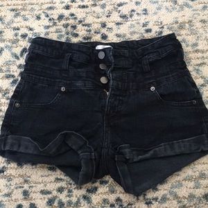 High Waisted black shorts